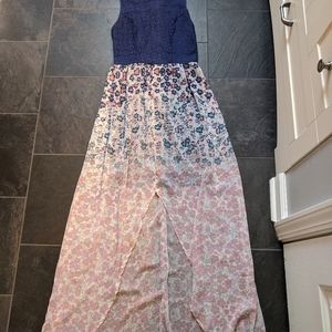 Ombre high low Maxi dress